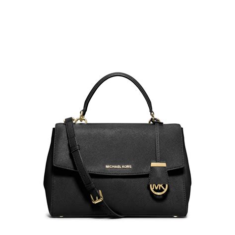 michael kors ava medium satchel black|michael kors manhattan medium satchel.